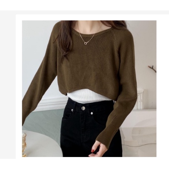 SUETERKU JEMI KNITE SWEATER WANITA KOREAN | SWEATER CROP RAJUT BEST QUALITY