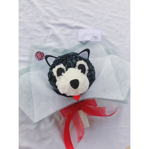 BUNGA KARAKTER HUSKY / BUKET KARAKTER ANJING HUSKY