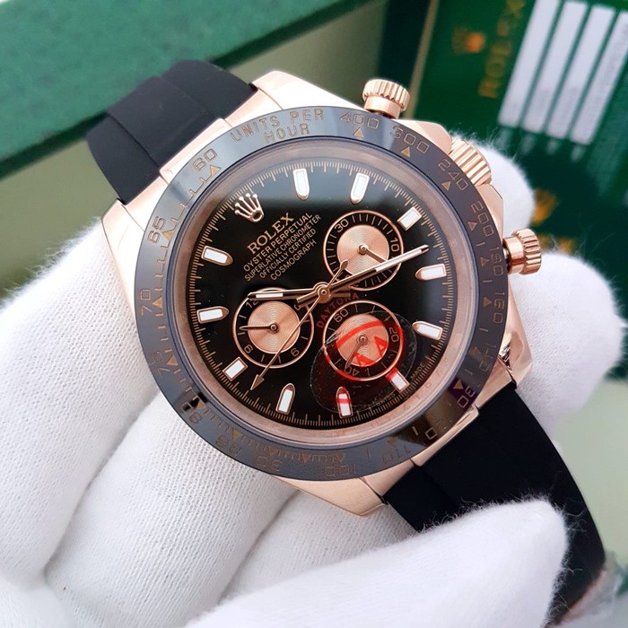 New Import Jam Tangan Pria Merk Rolex Daytona Type 3131 Automatic Free Yes Garansi 1 th