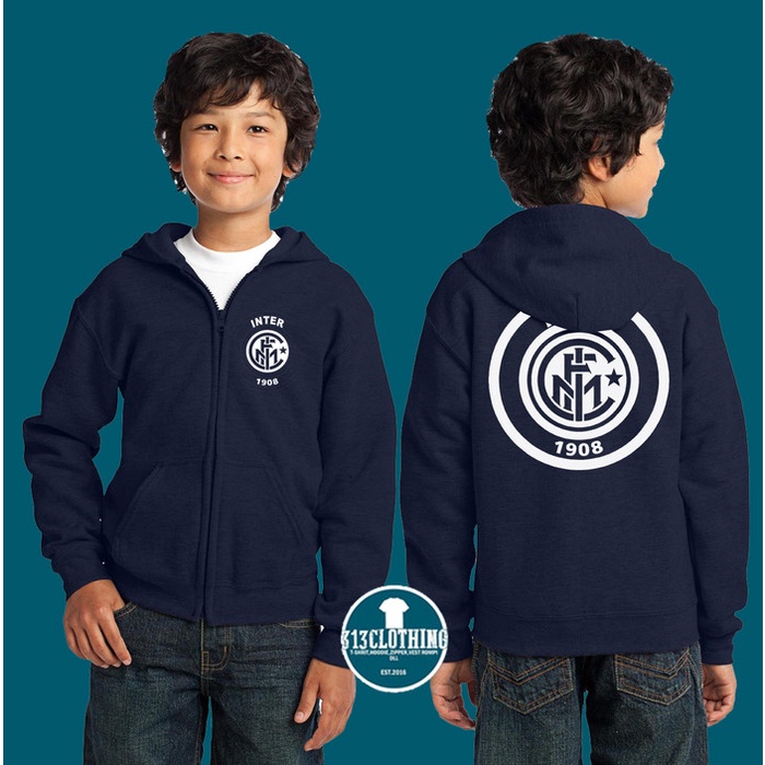FASHION ANAK & BAYI PAKAIAN ANAK LAKI-LAKI JAKET HOODIE ZIPPER ANAK INTERMILAN FC - 313 CLOTHING
