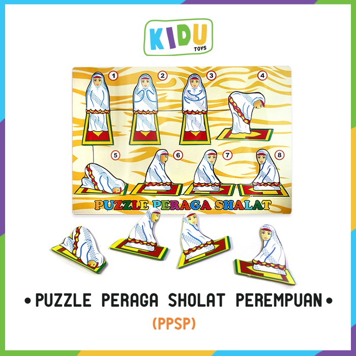 Mainan Puzzle Anak Puzzle Peraga Wudhu Dan Shalat Laki Laki Perempuan Kidu Toys