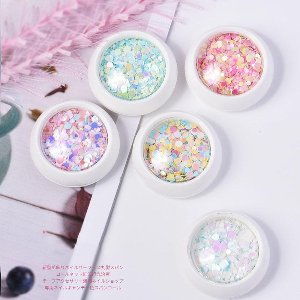 Rebuy Nail Art Bulat Sequin Charm Symphony Shines DIY Dekorasi Nail Art