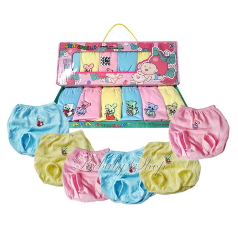 Celana Pop Bayi New Born ANA SMILE Kemasan Box isi 6 Pcs