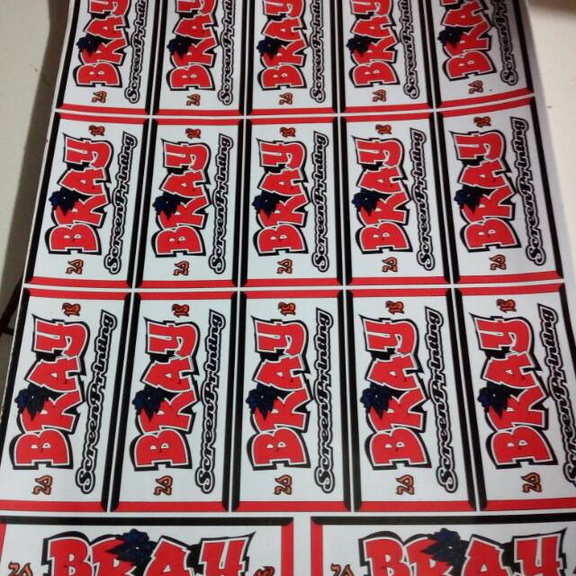 

Termurah stiker Distro anti air dan anti gores Per lembar A4 bisa dpt banyak