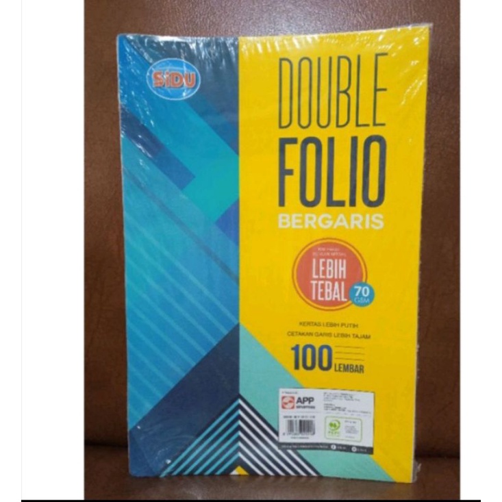 

kertas double folio bergaris sidu / sinar dunia/sdu RF 100 lembar