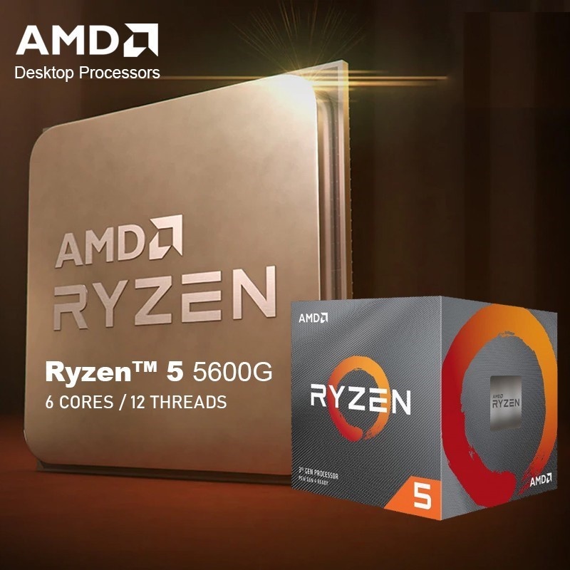 AMD RYZEN 5 5600G 6 Cores 3.9Ghz up to 4.4Ghz - AM4 Processor