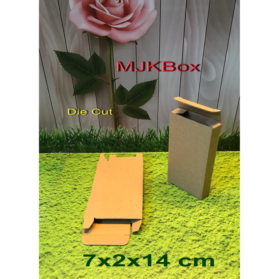 

kardus karton box uk. 7x2x14 cm .....Die Cut....baru polos