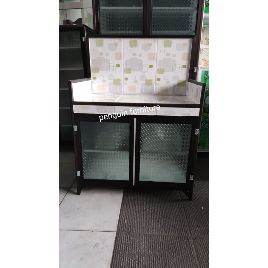 rak piring bawah keramik/rak kompor 2 pintu/rak piring alumunium/free ongkir 35km dari toko bekasi u