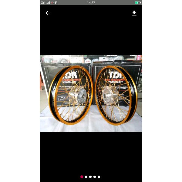 TOPPP!!!!! sepaket velg vixion new tdr tuton 140 140