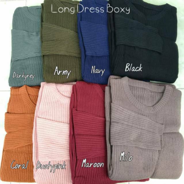 Long Dress Boxy Rajut | Medari Knit