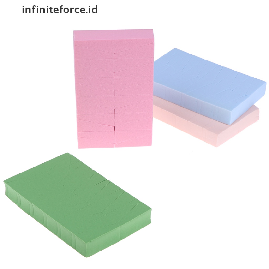 Infiniteforce.id 24pcs / Set Spons Puff Foundation Bentuk Segitiga Untuk Makeup / Kosmetik Wanita