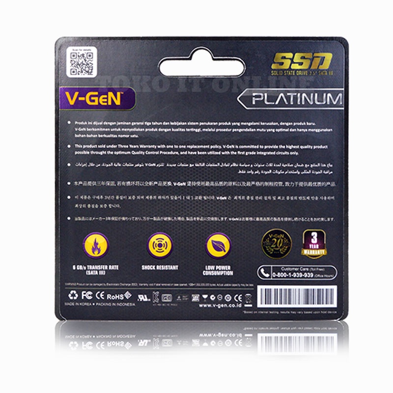 V-GEN SSD SATA 2.5 INCH 128GB 512GB