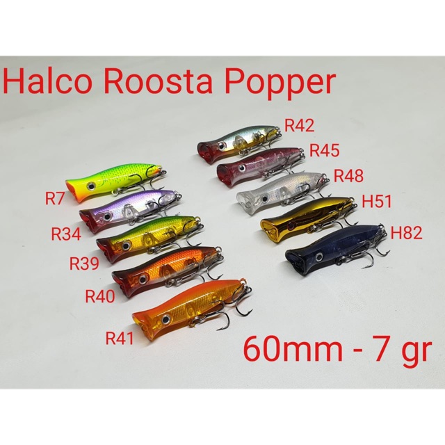 Umpan Pancing Popping Halco Roosta Popper 60