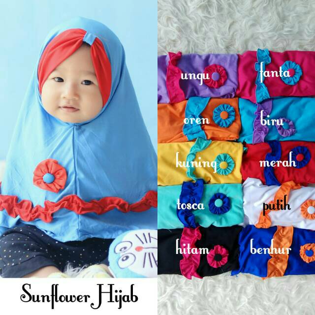 Sunflower hijab baby