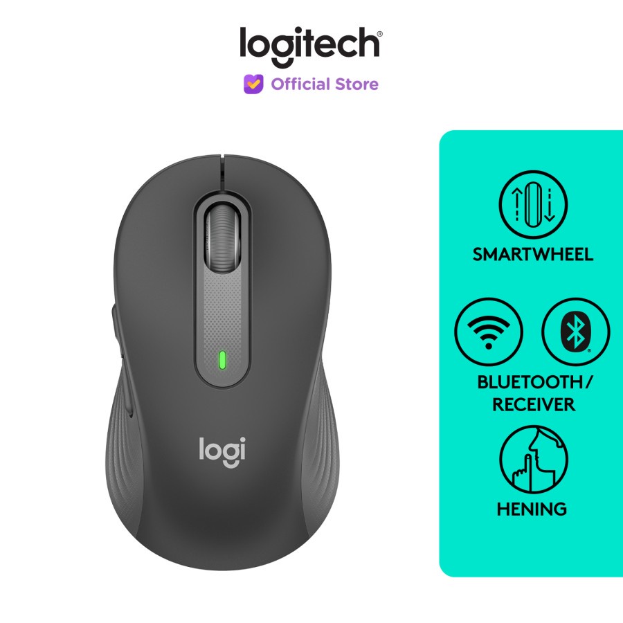 Logitech Signature M650 L Mouse Wireless Bluetooth Full Size M650L