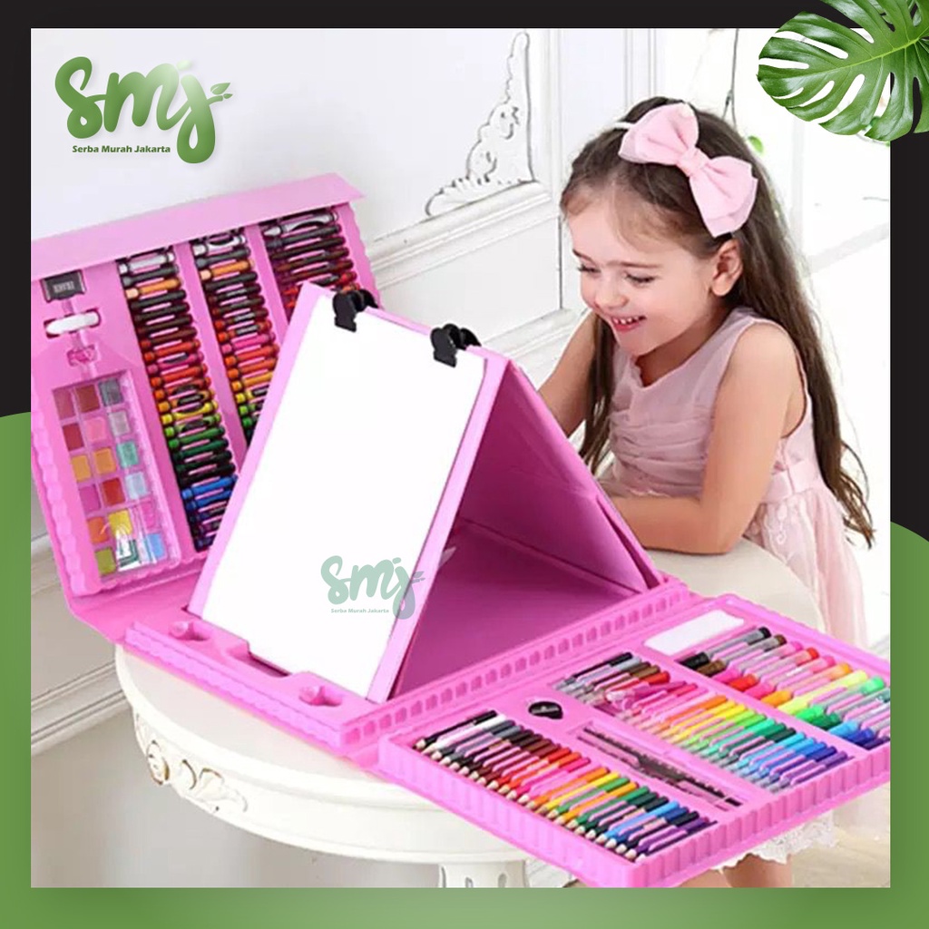 

SMJ - Alat Lukis Set Anak Sekolah Crayon Pensil Warna Alat Menggambar Cat Warna Drawing Set