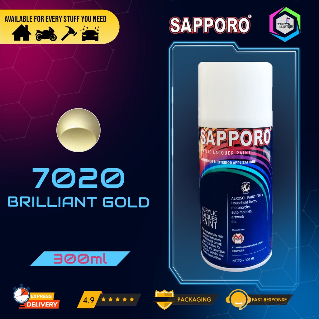 Cat Semprot SAPPORO Paint- 7020 SAPPORO BRILIANT GOLD*