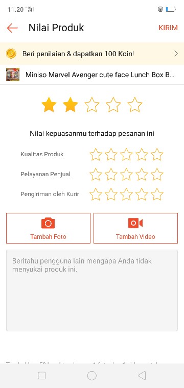 Miniso Marvel Avenger Cute Face Lunch Box Bekal Tempat Makan Anak