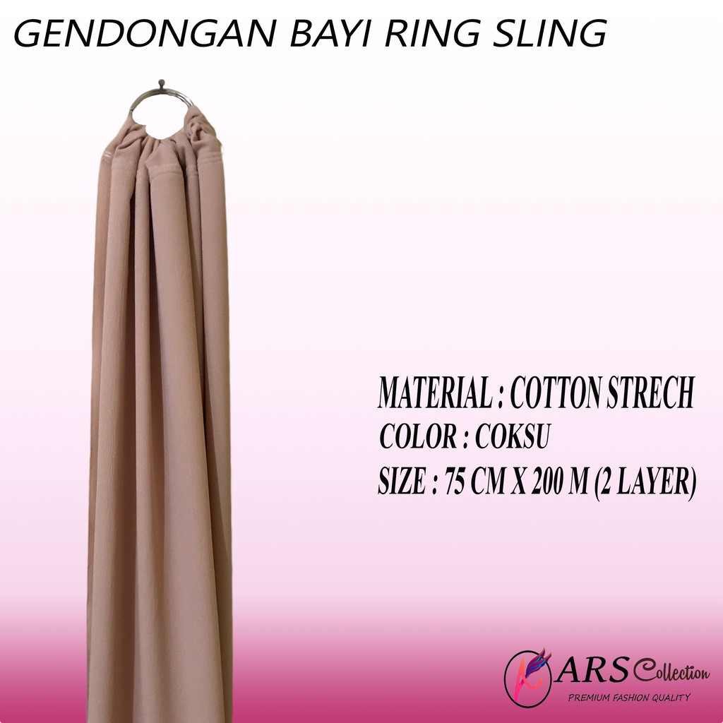 Gendongan Bayi Ring Sling Polos Elegant 2 Lapis Ring Tanpa Celah