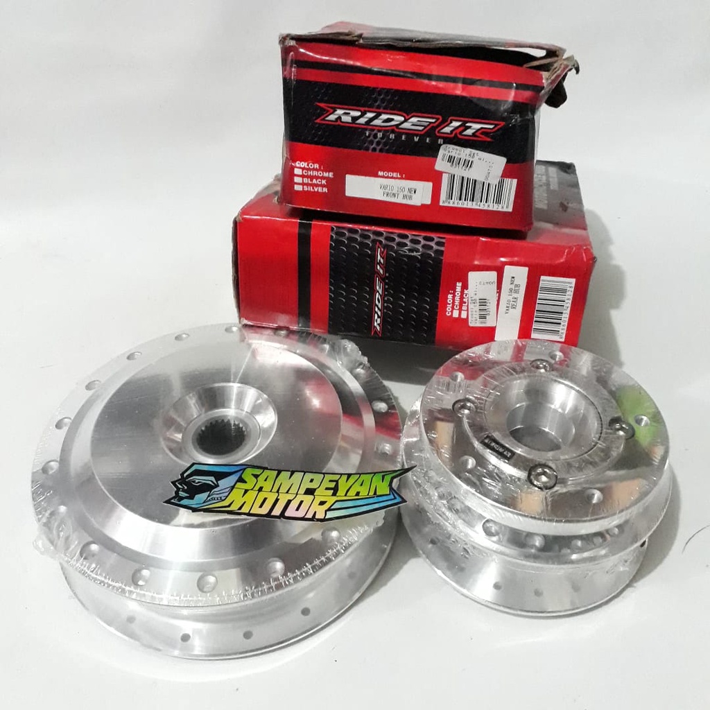 Tromol Set Depan Belakang Honda Vario 150 New 2018 Ride It Chrome