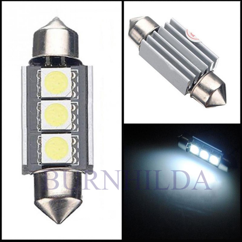 Lampu Interior Mobil LED 36mm C5W DE3423 3 SMD 12V 2 PCS accesoris mobil burnhilda