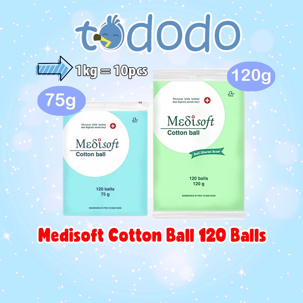 Medisoft Cotton Ball - Kapas Bola/Bulat 120 Balls