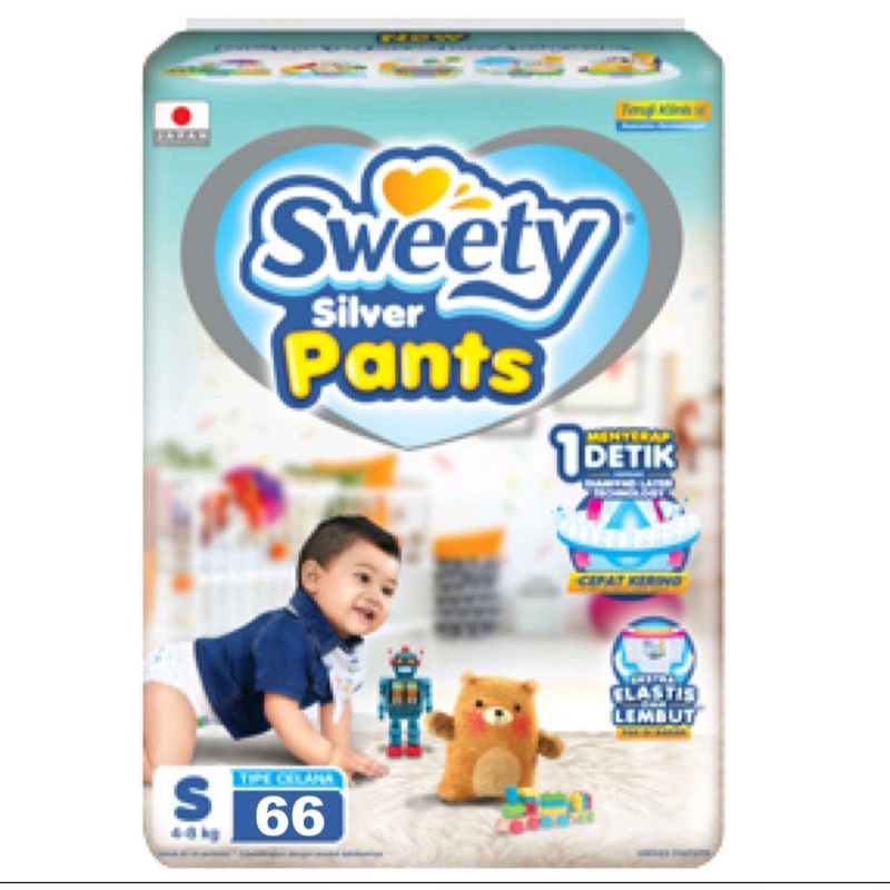 Pampers Popok Sweety Silver Pants size S ecer