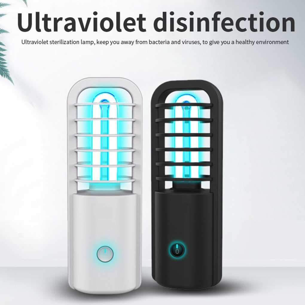 Lampu UV Portable Disinfektan Germicidal Lamp 800mAH / Lampu Disinfektan Uv Usb Sterilizer Pembasmi Tungau Bakteri Virus Ampuh Portable / Lampu Hias Kamar Tidur Pembunuh Kuman Ozon Penyebab Penyakit / Lampu Penerangan Anti Bakteri Sterilisasi Debu Murah