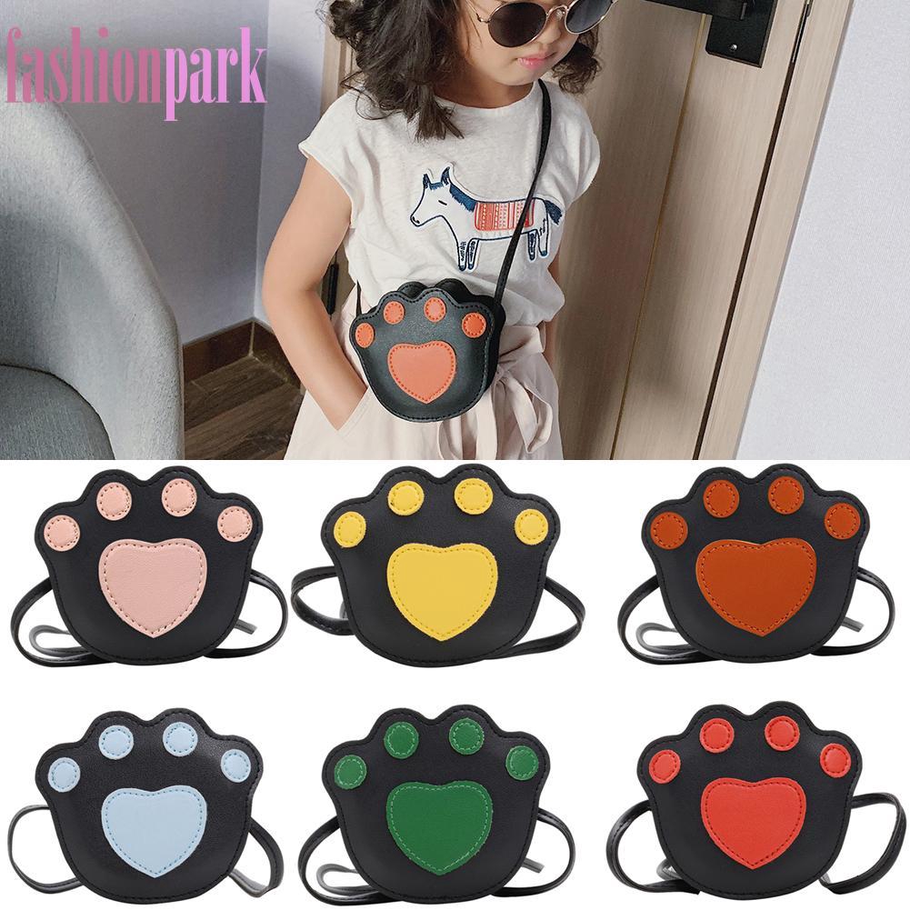 Kids Bags Tas Selempang Bahu Model Telapak Kaki Anjing Kartun