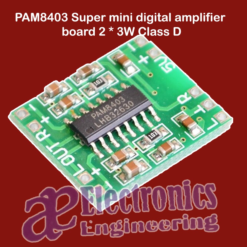 KIT AMPLI MINI 8403 PAM8403 SUPER MINI CLASS D AMPLIFIER  MINIATUR 5V STEREO 2 X 3 WATT