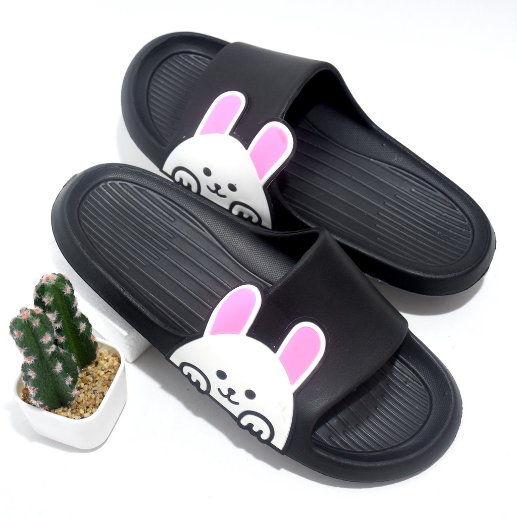 Sandal Selop Wanita Dewasa Dan Anak Bahan Karet Terbaru Motif Kelinci Uk.30-44