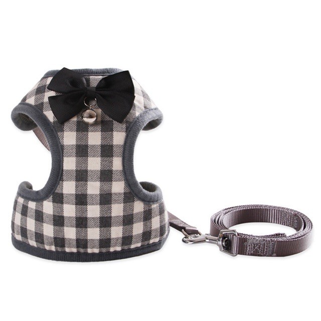 Harness Bow Tie dengan Tali Untuk Anjing dan Kucing