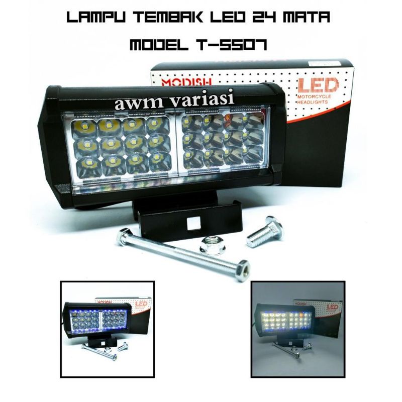 Lampu Tembak Sorot LED Cwl 24 Mata Senja biru Spot Light Workligt Lampu Tembak Cwl Daymaker Universal