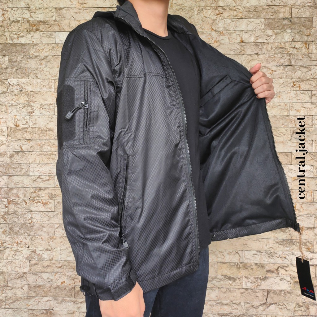 Jaket Pria Tactical TAD Waterproof - Jaket Outdoor High Quality - Jaket Velcro Logo