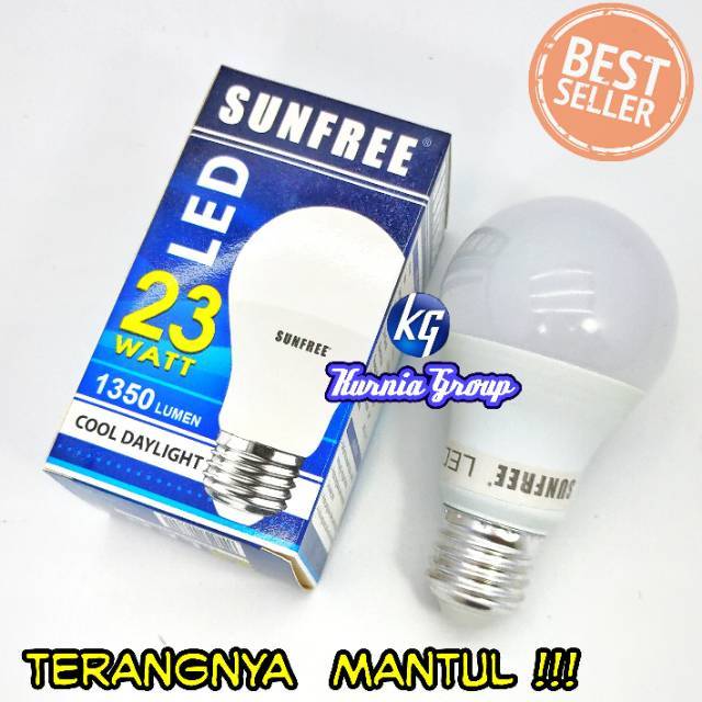 SUNFREE 23W LAMPU LED PUTIH MANTAP TERANGNYA BY HANOCHS MURAH BOHLAM LED TERMURAH PALING MANTUL E27