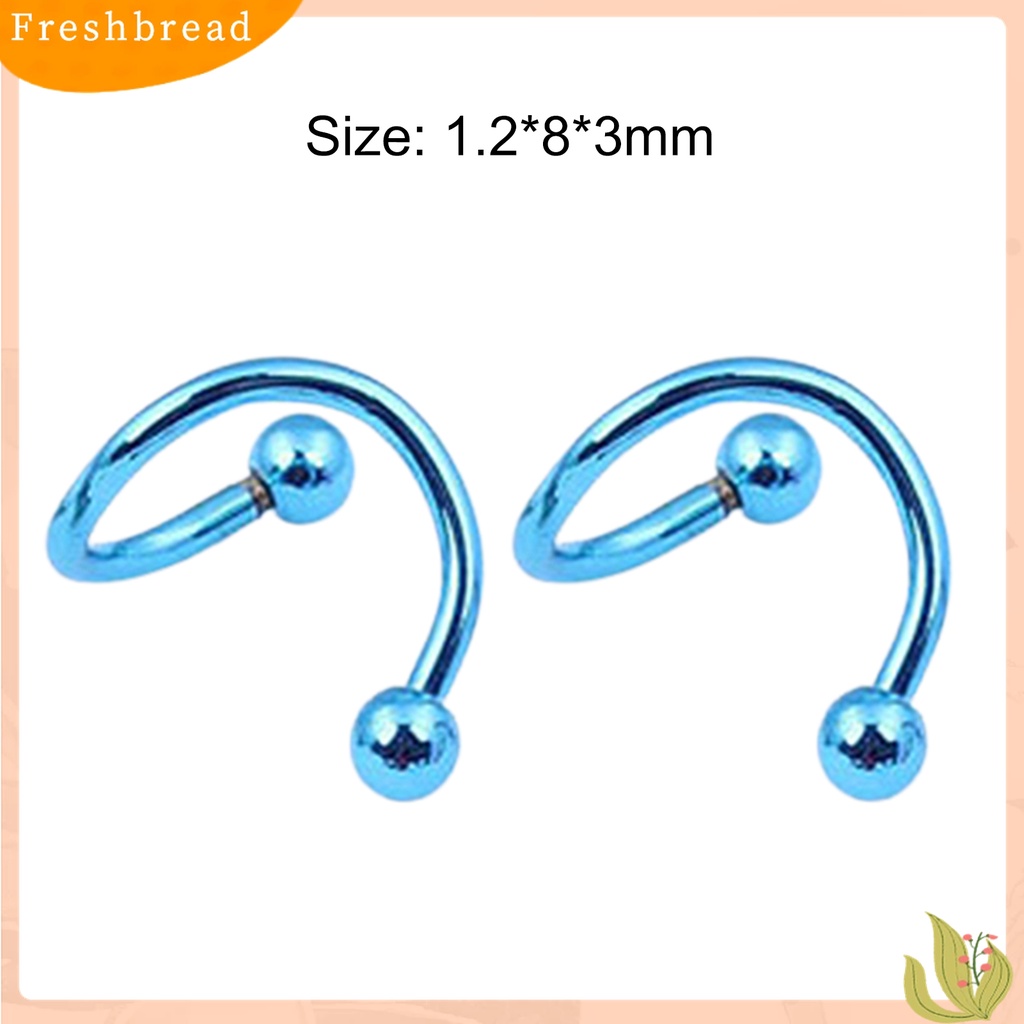 (Fresh) Buku Literatur Bahasa Mandarin❀2pcs / 1 Pasang Cincin Stud Hoop Hidung Bahan Stainless Steel Gaya Punk