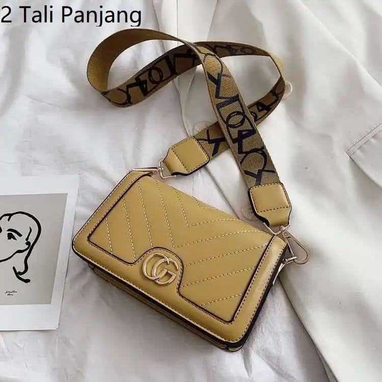 EL 5159 RISCE TAS SELEMPANG TALI MOTIF IMPORT WANITA CEWEK PEREMPUAN JAKARTA BATAM
