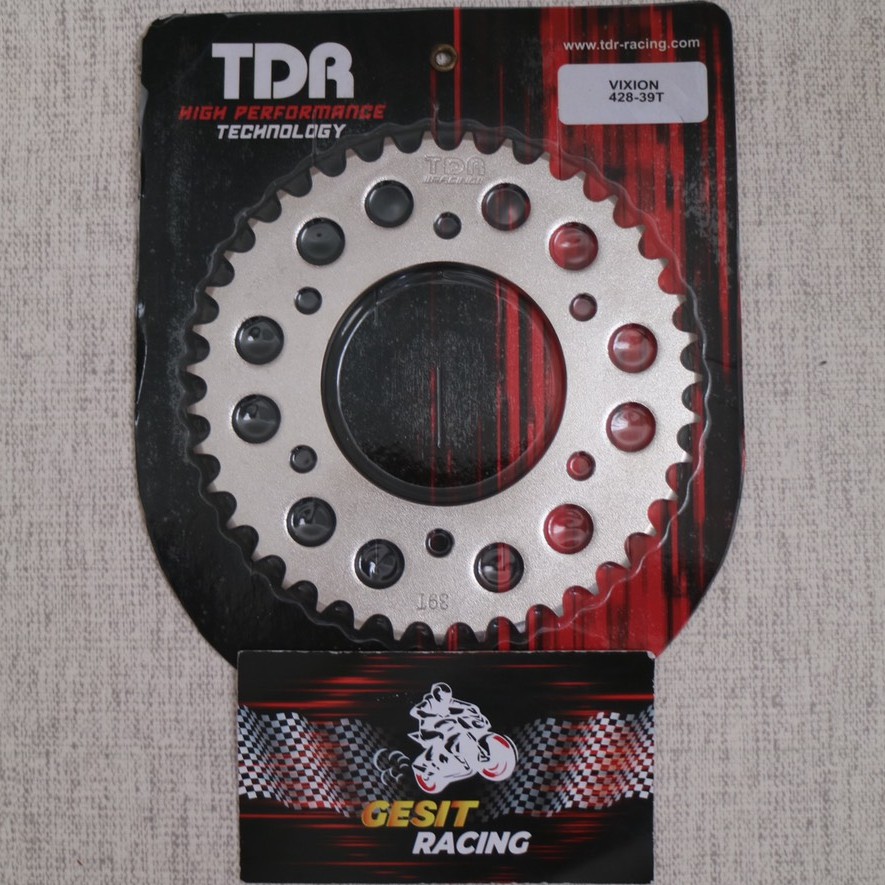 TDR Gear Belakang Sprocket TDR Scorpio Vixion R15 Xabre 428