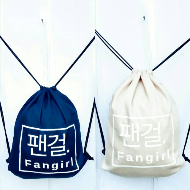 STRINGBAG TAS SERUT FAN GIRL bahan drill halus premium