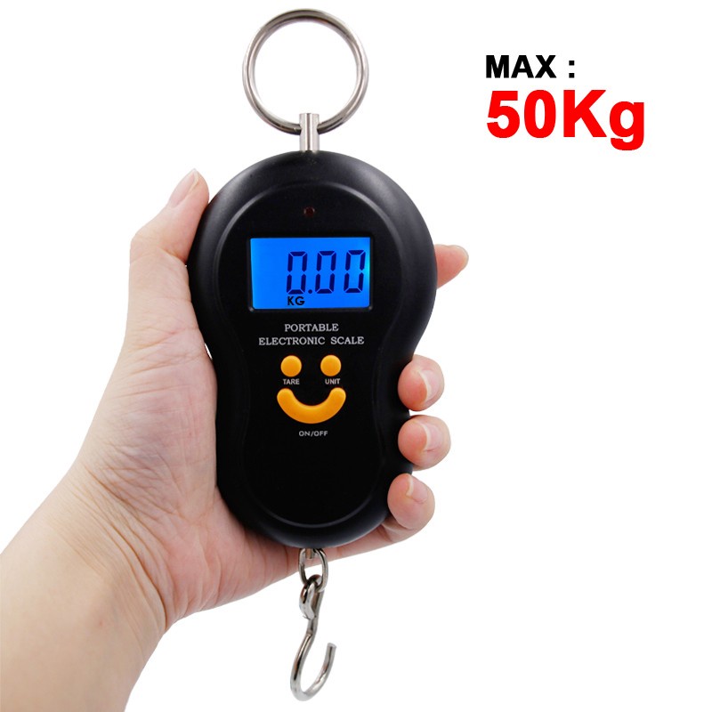 Timbangan Gantung Digital Portable Electronic scale / Timbangan Gantung Digital Koper Smile Kapasitas 50KG