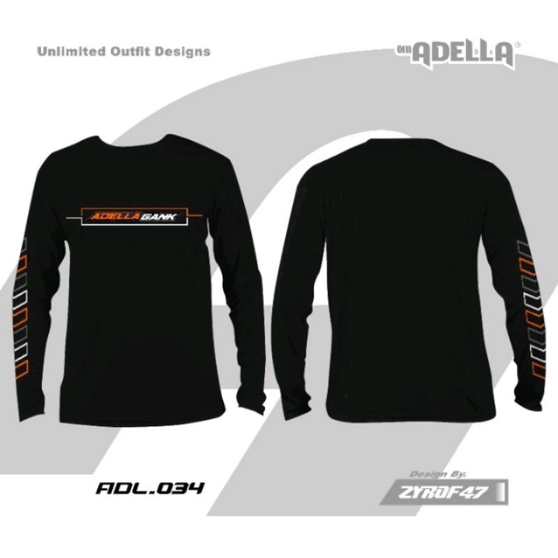 KAOS ADELLA KAOS DISTRO LENGAN PANJANG #ADELLAGANK ORIGINAL BY ZYROF47 KODE -034