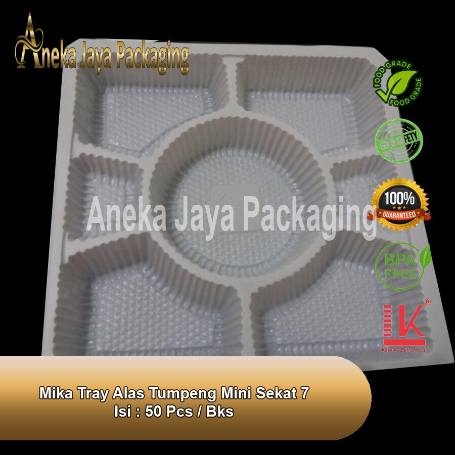 Mika Tray Alas Tumpeng Mini Sekat 7/ Alas Kotak nasi isi 50 pcs MEDAN