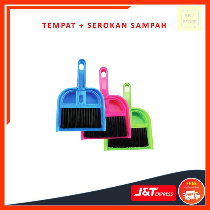 Serokan Sampah Mini Dustpan Set Warna Warni Tempat Sampah Mini