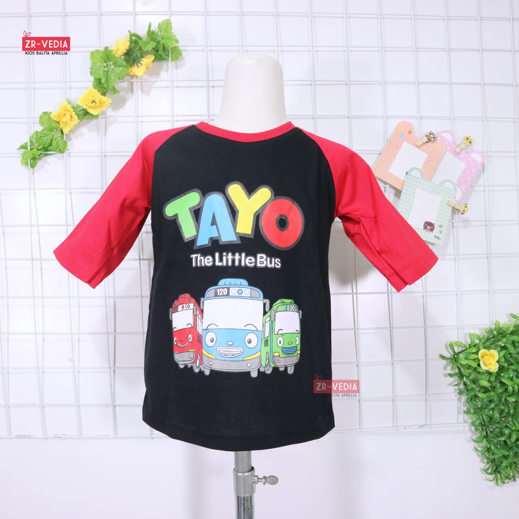  Size 2 th Kaos Raglan Karakter Lengan 3per4 Lengan 