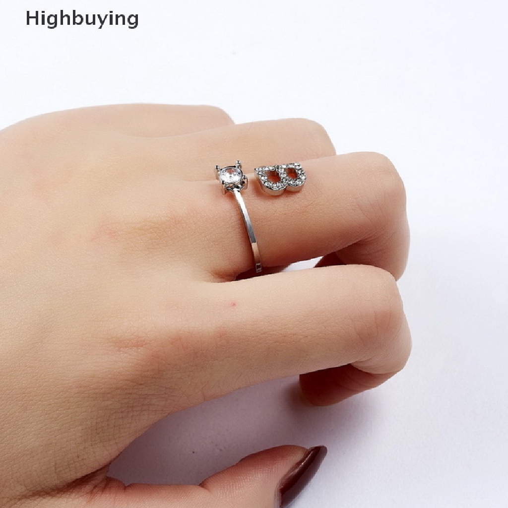 Hbid Cincin Wanita Sterling Silver 925 Dengan 26 Huruf Untuk Pesta Pernikahan