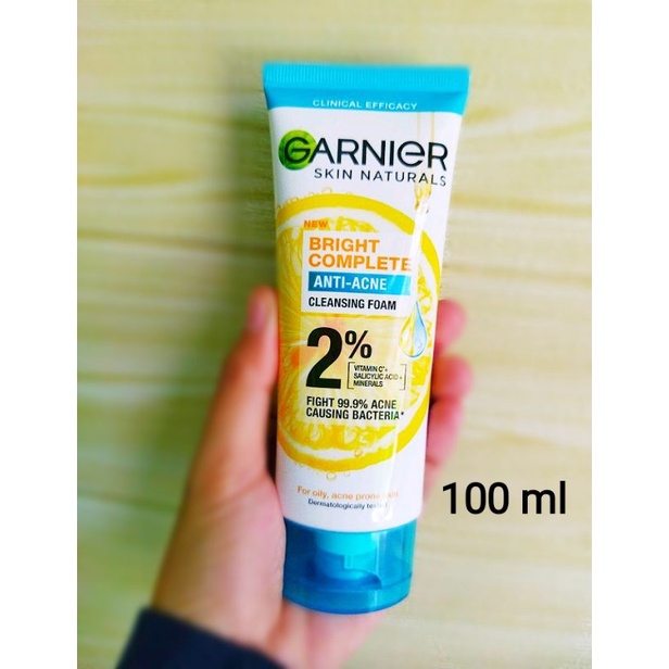 Garnier Bright Complete 3-in-1 Anti Acne Facial Wash Skin Care