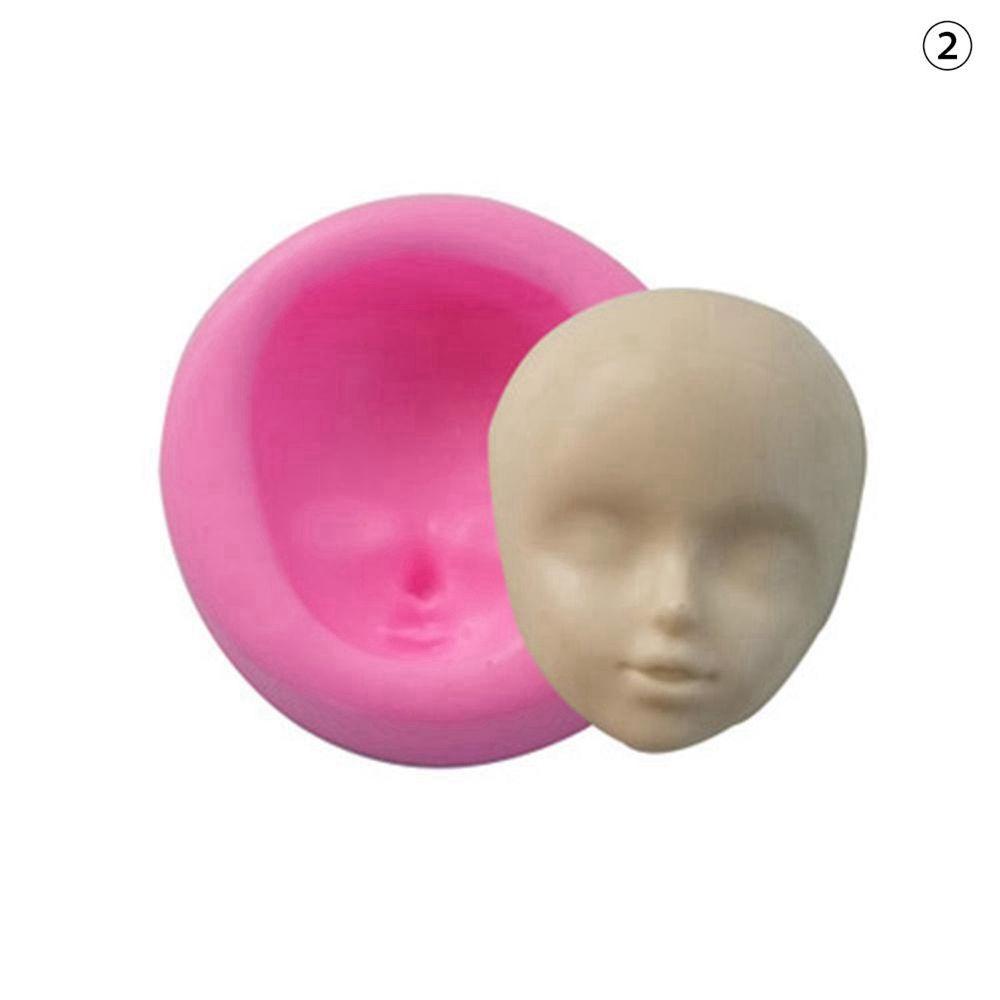 Top Face Silicone Mold 20Styles Dolls Face Mould Alat Dekorasi Kue Polimer