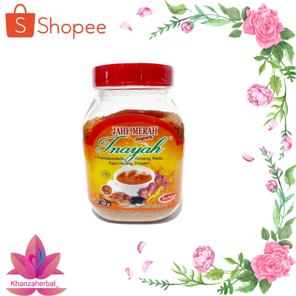 

Jahe Merah Super INAYAH Plus Habbatussauda - Ginseng - Madu - Kayu Secang Ori | Kemasan Toples 330gr