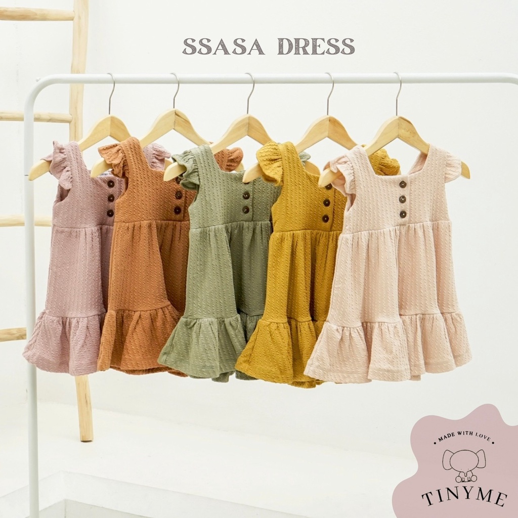 TINYME 1-4thn | DRESS BAYI ANAK BASIC CASUAL PESTA ELEGAN FORMAL PEREMPUAN catalog TMTM ssasa