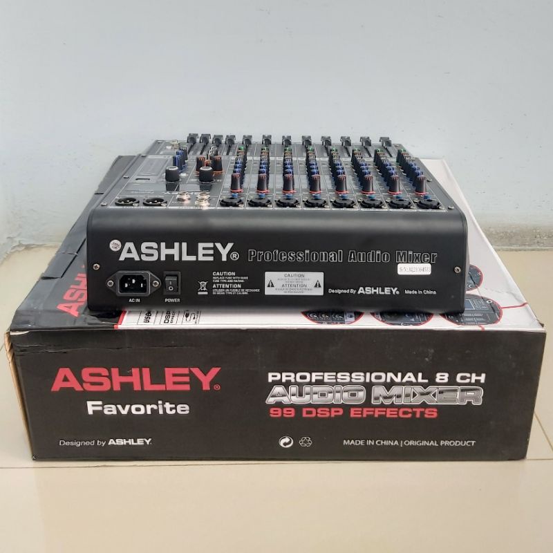 (BISA COD) Mixer ASHLEY Favourite 8 Channel Reverb 99 Display Bluetooth